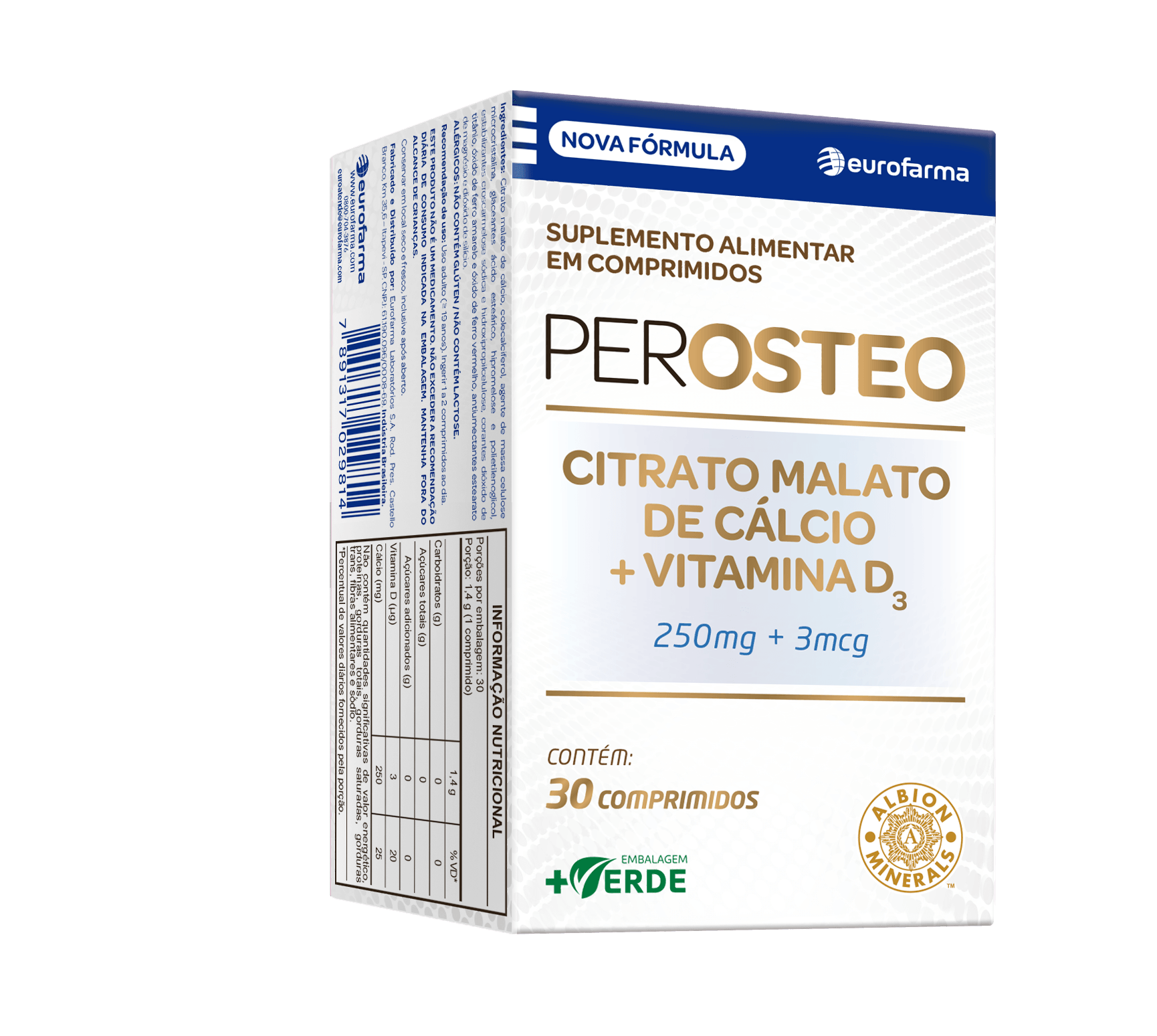 Suplemento Vitamínico Perosteo 30 Comprimidos